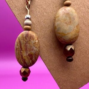 Newly Handmade clay beaded dangling earrings